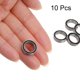 thumbnail image 3 of Uxcell 10 piezas 698-2RS rodamientos de bolas de ranura profunda 8x19x6mm rodamientos sellados de goma, (ABEC 3), Negro 10x15x4mm 10, 3 of 6