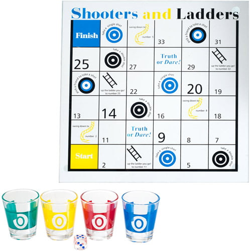 Fairly Odd Novelties Shooters & Ladders Shot Glass Drinking Game Clear for sale online 