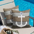 thumbnail image 6 of White Anchor Throw Pillow Cover Costal Brown Grey Stripes Wood Grain Bottom Cotton Linen Cushion Cover Throw Pillow Case with Invisible Zipper for Couch Sofa Bed Chair Car 20x20 Inch, 6 of 14
