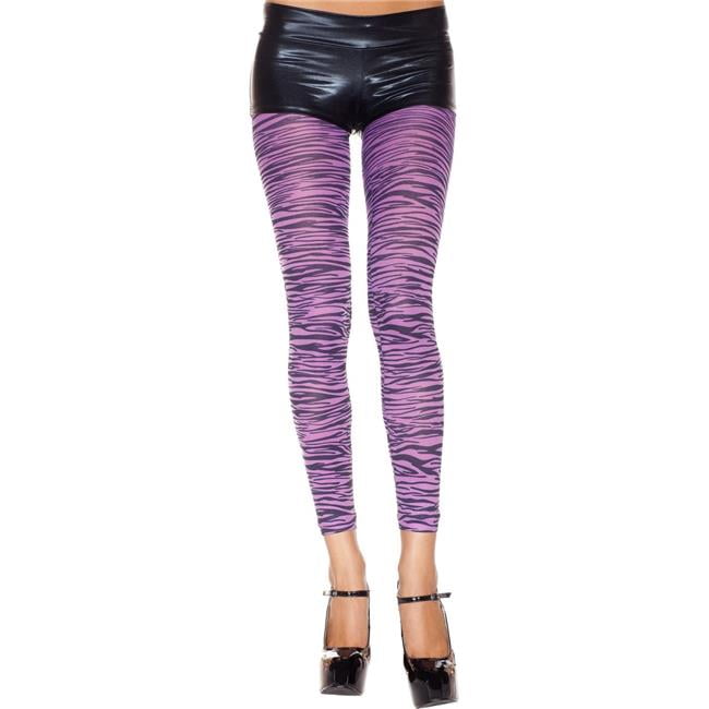 35813-PURPLE-BLACK Zebra Print Opaque 