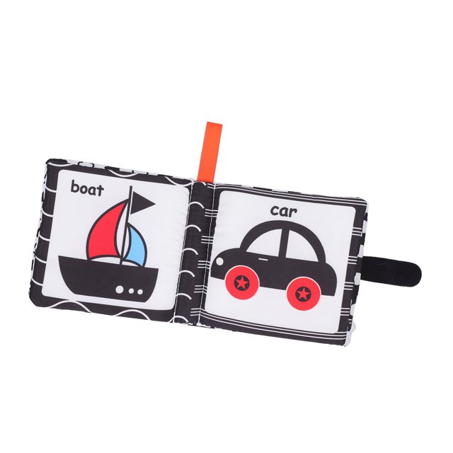 Infant , Black And White Tear Develops Cognitive Skills Soft Baby Book With Rattling Paper For Preschool Learning Toy Number,Letters,Transportation