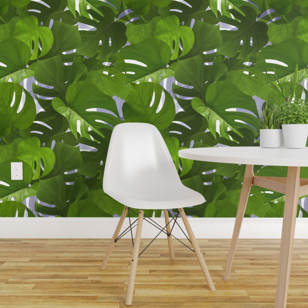 Peel-and-Stick Removable Wallpaper Palm Leaf Tropical Botanical