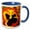 Blue/White, variant on 3drose, Dancing on Air a Beautiful Bright Colored Pansy Flower, 15oz Two-tone Yellow Mug