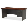 thumbnail image 4 of Lorell, LLR79146, Mahogany Laminate/Charcoal Modular Desk Series, 1 Each, 4 of 4
