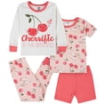 thumbnail image 1 of Gerber pijama niño algodón 4 piezas conjunto blanco rojo cómodo 1 a 5 años, 1 of 4