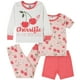 thumbnail image 1 of Gerber pijama bebe algodón 4 piezas conjunto blanco rojo cómodo 1 a 5 años, 1 of 4
