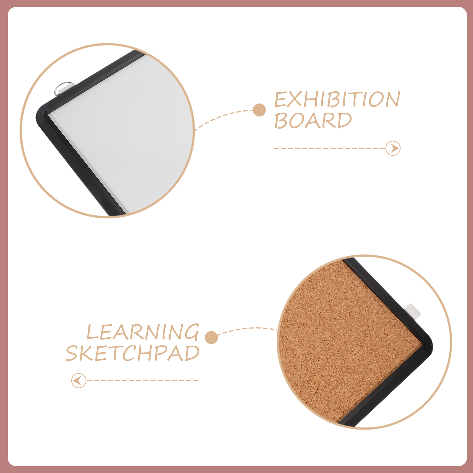 FELTECHELECTR Small Cork Board for Office Notice Board for Office 1Pcs