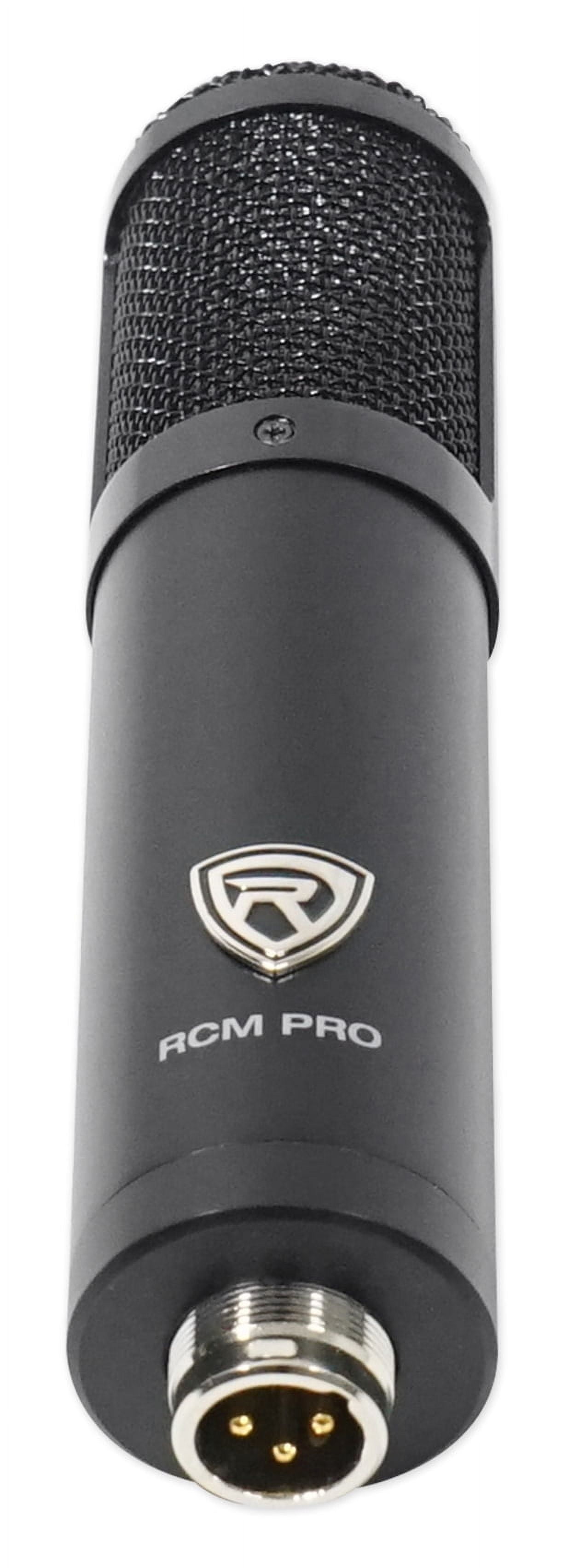 Rockville RCM PRO Professional Studio Condenser Microphone, Samsung Capacitors, Cardioid Pattern, Shock Mount Included, Large Diaphragm, for Vocals and Podcasting