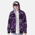 thumbnail image 2 of Kdxio Snowflake Gradient Purple Print Women Men Sun Protection UPF 50+ Jackets Zip Up Long Sleeve Hoodie Hiking Lightweight with Pockets, 2 of 7