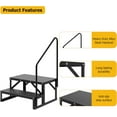 thumbnail image 3 of PIONEERWORKS 2 Step RV Stairs, RV Steps with Handrail & Anti-Slip Panel - 660lb Capacity Portable Alloy Steel Ladder for Easy Access to RVs, Hot Tubs, and Travel Trailers, 3 of 7