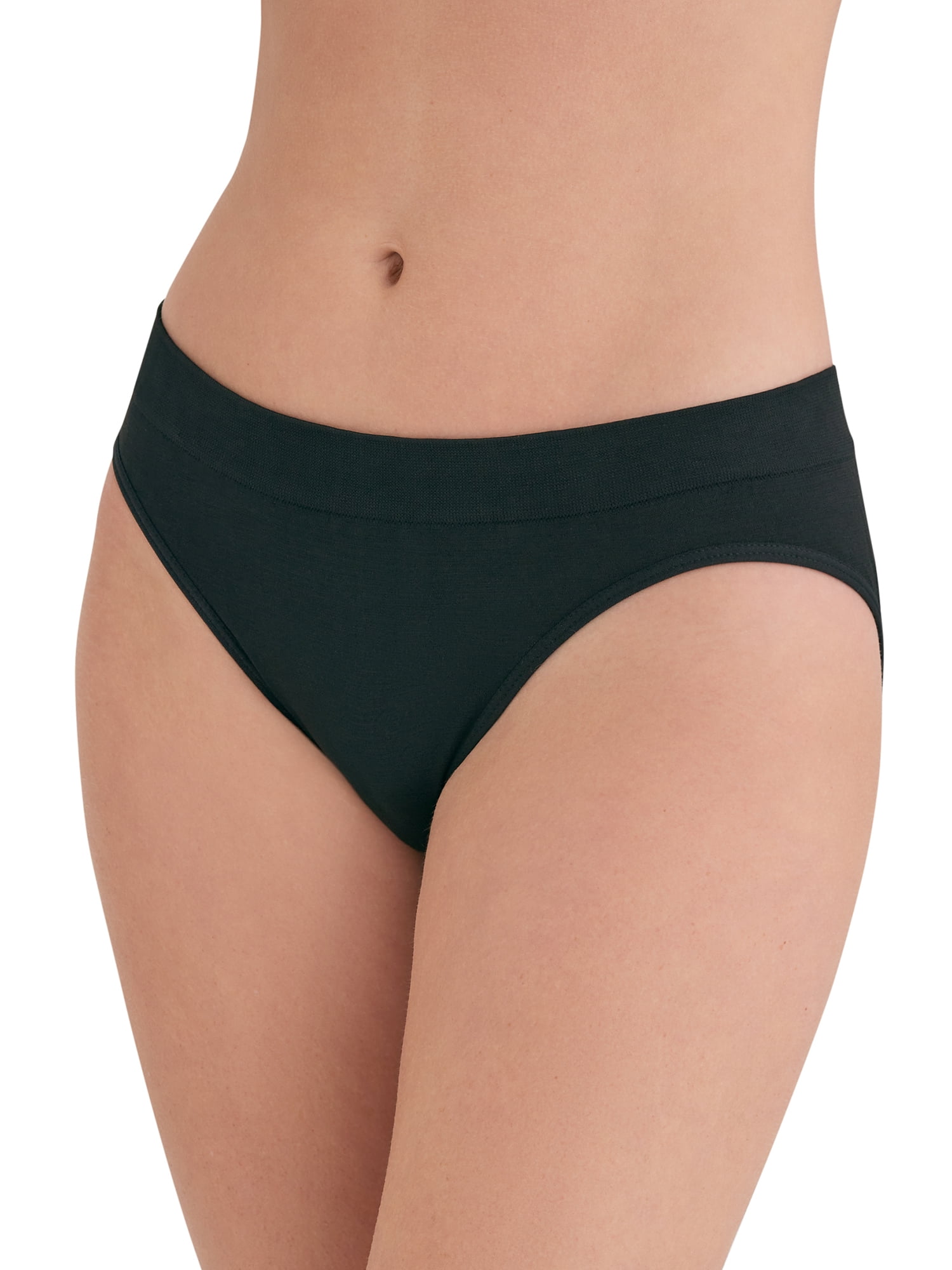 Joyspun Women's Seamless Bikini Panties, 6-Pack, Sizes XS-XXXL
