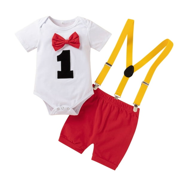 B91xZ Baby Boy Clothes Kids Boy Girls One 1st Birthday Outfits Clothes