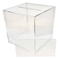 thumbnail image 3 of OnDisplay 10" Luxe Acrylic Clear Wedding Card Money Box w/Hinged Lid and Removable Sign (Clear), 3 of 5