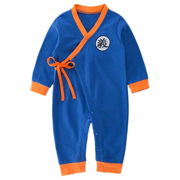 StylesILove Baby Toddler Boys Traditional Chinese Inspired Long Sleeves Rompers (80/6-12 Months, Morality)
