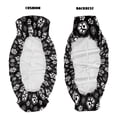 thumbnail image 6 of ZIATUBLES UTV Seat Covers 2 Pack, Waterproof Polyester Front Seat Protectors Compatible with Kawasaki Mule 3020 4000, Fade Resistant UTV Decor Accessory Part, Black Paw Print, 6 of 8