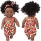 thumbnail image 4 of Muñeca negra MACHAO de silicona suave 11,8 pulgadas muñeca afroamericana realista Con ropa de moda, 4 of 5