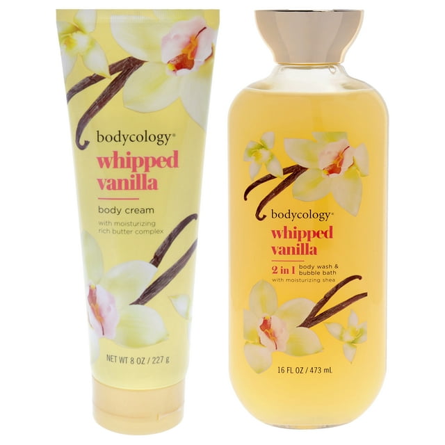 Kit Bodycology para mujer, crema corporal de vainilla batida, 2 unidades
