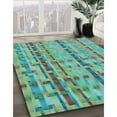 thumbnail image 2 of Ahgly Company Indoor Square Patterned Turquoise Green Area Rugs, 8' Square, 2 of 6
