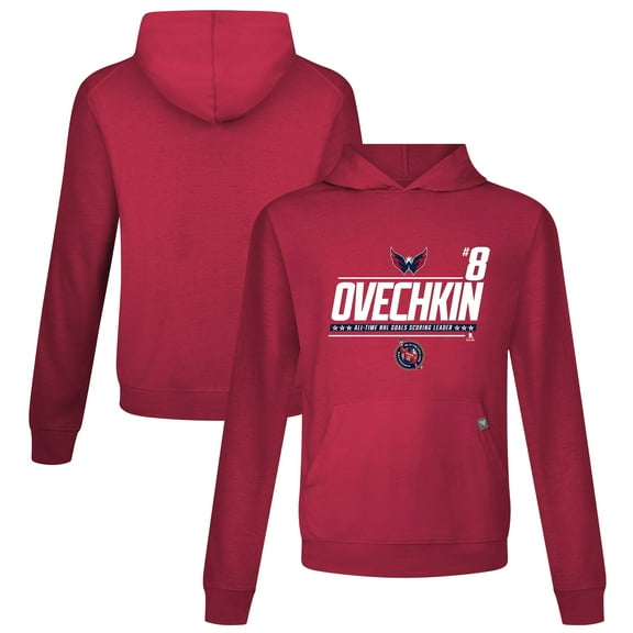 Men's Levelwear Alexander Ovechkin Red Washington Capitals NHL All-Time Leading Goal Scorer Milestone Name & Number