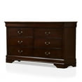 thumbnail image 2 of Furniture of America Jussy Solid Wood 2-Piece Dresser and Mirror Set in Cherry, 2 of 4