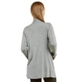 thumbnail image 3 of Women's Long Sleeve Plus Size Open Front Casual Lightweight Cardigan, Heather Grey XL, 1 Pack, 3 of 4