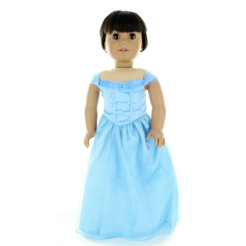 Doll Clothes Princess Blue Dress Outfit Fits American