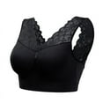 thumbnail image 2 of Lace Bralette, Women's Deep V Neck Padded Bra Lace Long Line Plunge Bralette Bra, 2 of 6