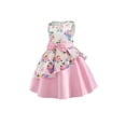 thumbnail image 2 of Vestido de fiesta floral sin mangas para niños Vestido de princesa para niñas Decoración con lazo (rosa), 2 of 3