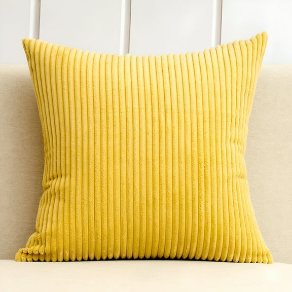 LAMIRO Throw Pillows For Couch 20" X 20" Modern Contemporary Transitional Navy Blue Striped Polyester Throw Pillow ( 2 Count)