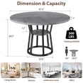 thumbnail image 2 of QinaQin 47-Inch Round Dining Table for 4 People, Farmhouse Style Round Dining Table, Space-Saving Wooden Kitchen and Dining Room Furniture (Table Only), 2 of 8