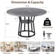 thumbnail image 2 of Yeshouse Mesa de comedor redonda de 120 cm para 4-6 personas, diseño rústico con espacio de almacenamiento, ideal para cocina, comedor, sala de estar o apartamento, 2 of 8
