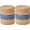 14inch Water Hyacinth Braid & Blue Corn Shell, variant on 2Pcs Pouf Ottomans, Natural Seagrass Foot Stool, Hand Weaving Round Ottoman, Boho Decorative Seat, Jute Braided Pouffe Poof Accent Sitting Footrest (18inch Water Hyacinth Braid & Corn Husk)