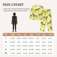 thumbnail image 4 of Pajama Sets for Women 2 Pcs, cute Zebra yellow Button Down Long Sleeve Sleepwear Lounge PJ Sets, 4 of 6