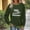 C_Army Green, variant on XPMWRP Women's Crewneck Long Sleeve Loose Sweatshirts Vintage Funny Letter Printed Fashionable Casual Pullovers Dark Blue M
