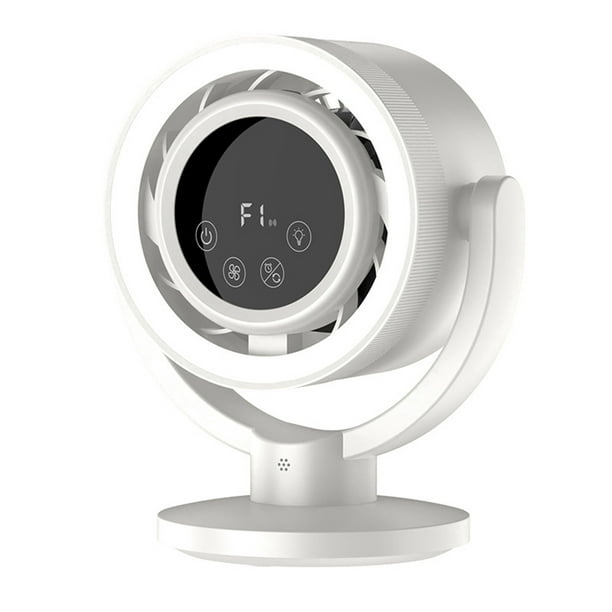 Ventilador de Escritorio USB Sin Aspas, Controlado por IA, con de Voz y Pantalla Táctil Digital para Uso en Exteriores y en el Hogar.