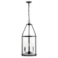 thumbnail image 2 of JONATHAN Y Kinsley 12" 3-Light Industrial Farmhouse Iron/Glass LED Pendant, Oil Rubbed Bronze/Clear, 2 of 9