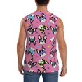 thumbnail image 4 of Haiem Men's Colorful Cute French Bulldog Print Tank Tops Summer Sleeveless Cut Off Workout T-Shirts Fitness Vest Athletic Undershirts-Small, 4 of 8