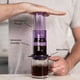thumbnail image 2 of AeroPress Clear Purple Coffee Press - Método de preparación 3 en 1 que combina prensa francesa, espresso, café con cuerpo sin arena ni amargor, pequeña cafetera portátil para acampar y viajar, morado, 2 of 5
