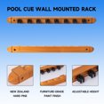 thumbnail image 6 of GSE Games & Sports Expert 6/8/12 Wall Mounted Billiard Cue Rack. Pool Cue Stick Rack with Screw Fitting for Game Room, Home, Bar - 8 Cue Oak, 6 of 8
