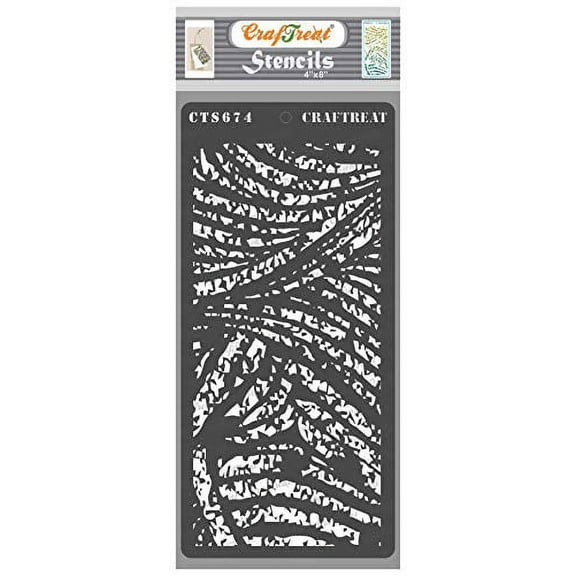 CrafTreat Distressed Swirls Stencil for Painting and Crafting - 4"x8"