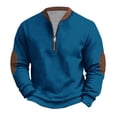 thumbnail image 2 of Plus Size Sweatshirts for Men S-5XL Big and Tall Pullover Half Zipper Crewneck Long Sleeve Shirts Casual Color Block Comfort Sweatshirt Tops, 2 of 6