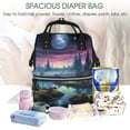 thumbnail image 5 of Fuzoiu Fantasy Landscape Starry Night Print Diaper Bag Backpack,Baby Essentials Travel Tote,Multi function Waterproof Diaper Bag, Travel Essentials Baby Bag - Unisex, 5 of 6