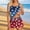 a03_Khaki, variant on Womens Tankini American Flag Underwire Blue 2 Piece Padded Swimsuit for Women