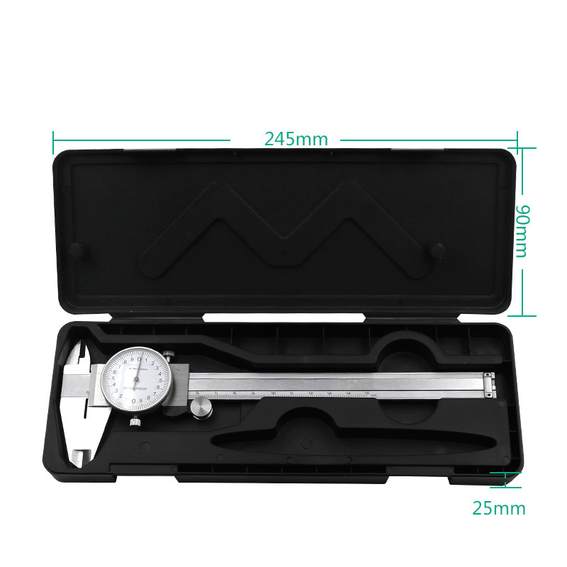 1 Pc High Precision Stainless Steel Dial Caliper 0-150mm 6'' Shockproof Table Vernier Caliper;1 Pc Caliper 0-150mm 6'' High Precision Stainless Steel Dial Caliper - image 1 of 7