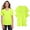 Safety Yellow 2 Pcs, variant on High Visibility Workwear Tee, 100% Polyester Hi Vis Women's Fusion ChromaSoft Performance T-Shirt (Safety Yellow 2 Pack, L)