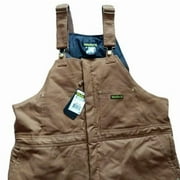 Walls YB96B4 Men's Insulated Overalls Bibs Size Duck Canvas Snow Pants, Pecan, X-Large