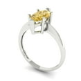 thumbnail image 2 of 1.5 ctw Solitaire Anniversary Ring for Women | Marquise Cut Simulated Yellow Diamond | Hyperallergenic Solid 18K White Gold, 2 of 5