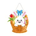 thumbnail image 1 of Letrero de puerta con decoración de Pascua, letrero de Feliz Pascua, placa colgante, conejito de Pascua Estilo H, 1 of 9