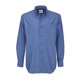 thumbnail image 1 of B&C - Camisa de manga larga Modelo Oxford (Tallas grandes) para Hombre Caballero - Fiesta/Trabajo/Eventos importantes (Azul chip), 1 of 2
