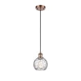 thumbnail image 3 of 516-1P-WPC-G1215-6 Innovations Lighting Ballston Athens Water Glass 1 Light 6" Cord Hung Mini Pendant Antique Copper, 3 of 5